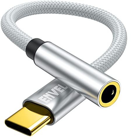 Hörlursadapter USB C till 3,5 mm, Ljudstereo DAC-chipkabel typ C till Aux