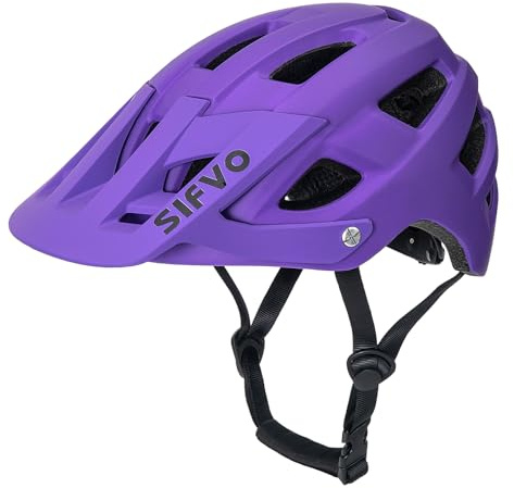 SIFVO Bike Helmet for Men and Women, Cycling Helmet With Visor, Allround MTB and Road Bicycle Helmet, Lightweight & Breathable 【M/L】