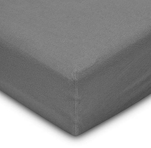 Flowen Spannbettlaken 200x200 cm Mikrofaser Spannbetttuch Hellgrau für Bett Atmungsaktive Hypoallergene Bettlaken Anti-Milbe Leicht Weich und Knitterfrei mit 30 cm Tiefe Tasche Maschinenwaschbares