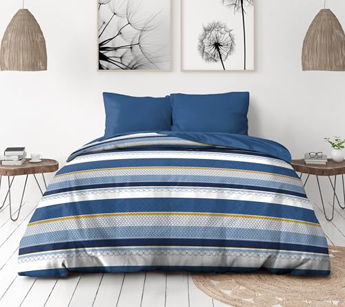 Home Linge Passion | Housse de Couette - 3 Pièces | 2 Personnes - 220x240 cm | STANIS