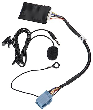 vhbw Bluetooth, bilradioadapter kompatibel med Volkswagen Beetle/Convertible 1999-2009 Z9Z7 (New Beetle) - mikrofon ingår, kabel kontakt + klämma
