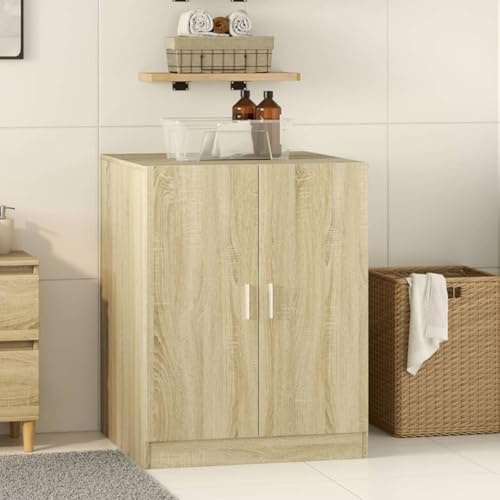 Rantry Armario para Lavadora con Amplio Espacio de Almacenamiento y Madera de Ingeniería - Roble Sonoma