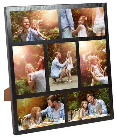Benhurb Cadres photo pour plusieurs photos, cadres photo familiaux pour décoration murale et table, cadres photo pour plusieurs photos, ensemble de cadres photo de collage pour sept photos de 10 x 15