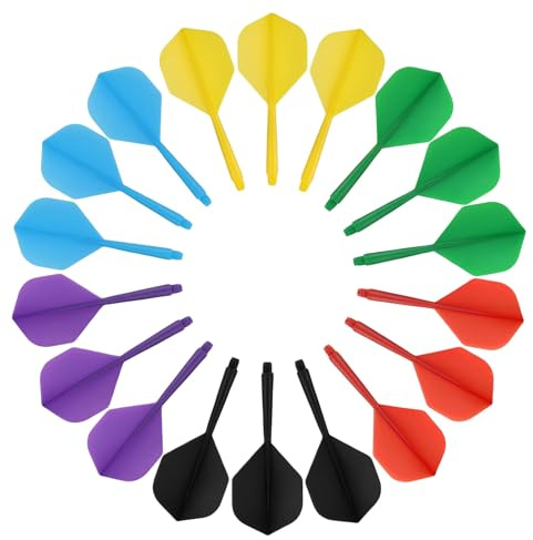 GlamRays 18 Pezzi Set di Alette per Freccette Standard, Alette per Freccette con Punta in Acciaio/Punta in Plastica Morbida, Accessori di Ricambio per Freccette