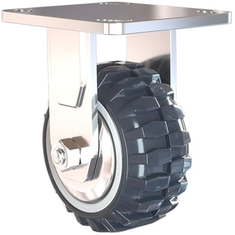 JTPMYFT 4 Inch Industrial Heavy Duty Swivel Caster, Safety Locking Caster Wheel For Table, Trailer, Polyurethane Wheel Tool Box Caster Wheel(Fixed wheel)