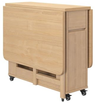 Matsalong i massivt trä med utdragbart bänkbord och 4 stolar, perfekt för kök, matsal, vardagsrum eller restaurang, bordslängd 124 cm Optio