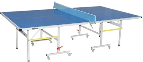 DEVESSPORT Mesa de Ping Pong Exterior e Interior con 8 Ruedas | Mesa Profesional de Ping Pong Plegable con Red Incluida – Medidas Oficiales 274 x 152 x 76 cm