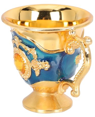 LOLIPPYY Copa De Licor Metálica Estilo Europeo 30ml Antirrotura Vintage Para Hogar Uso Versátil Pequeña Copa De Vino Una Pieza