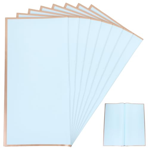 WOONEKY 20 Feuilles Papier D'emballage Floral, Papier D'emballage Brillant Irisé, Feuilles Semi-transparentes, Finition Mate à Bord Doré, pour Emballage Créatif et Protection des Fleurs