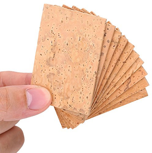 saxophon kork,Tbe Korkplatten Ersatz für Holz, 10 Stück, Universal Sax Saxophon Hals Dichtung Korkblatt Ersatz für Alto/Sopran/Tenor