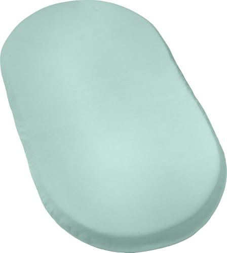 Erwin Müller Baby-Spannbettlaken Murnau Single-Jersey - Mint Größe 40x70 cm oval - hautfreundlich, atmungsaktiv, bügelfrei, strapazierstark