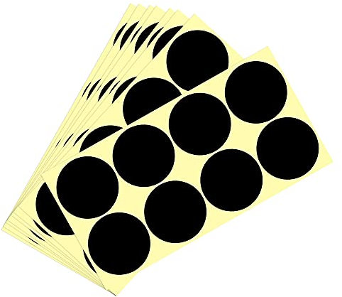 sourcing map 120Stk.Farbaufkleber rundes Etikett 50mm für Office Marker Schwarz