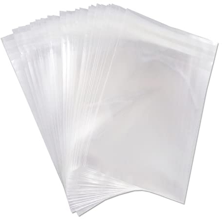 Bolsas de celofán autoadhesivas de 157 mm x 216 mm, transparente para impresiones A5 y regalos fotográficos (50 bolsas)