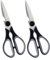 Ciseaux de cuisine en acier inoxydable Multiusage Lot 2 PCS Ciseau Cuisine en Acier Inoxydable Lame Tranchante Protège-lame Poignée Antidérapante pour Viande Volaille Poisson Poulet Pizza Os Noix