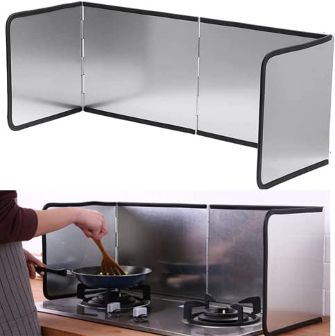 AzulLanse Paraspruzzi Pieghevole per fornelli,133 * 30cm per Schizzi Olio Cucina, paraspruzzi da Cucina e da Cucina,Antiaderente