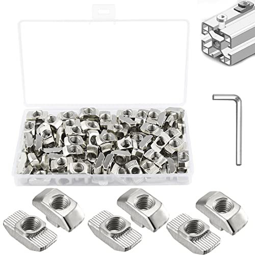 T-Scanalatura Dado a testa martello 100 Pezzi(EU40-M8) dadi a t a testa di martello scorrevole per profilo alluminio