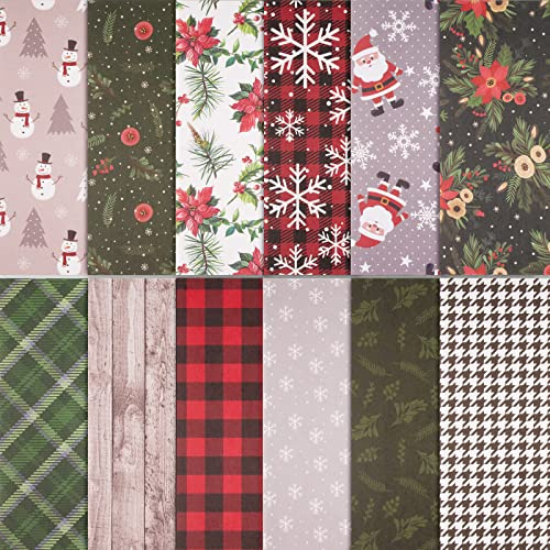 24hojas Papel Scrapbooking Navidad 15.2x15.2cm Papel Decorados Navideños Materiales de Scrapbooking para Manualidades Álbumes de Recorte DIY Regalo (B)