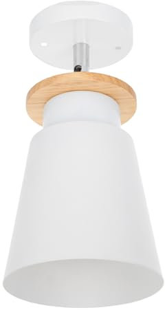 Veemoon Plafonnier Décoration De Maison De Campagne Lampadaires De Couloir Éclairage Led Couloir Lustres En Métal Luminaires à Led Monter La Lumière Blanche Bois De Fer Plafond Bois