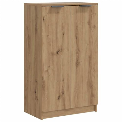 vidaXL Armoire à Chaussures chêne Artisanal Bois d'ingénierie, Armoire de Rangement de Chaussures, Support à Chaussures, unité de Rangement de Chaussures
