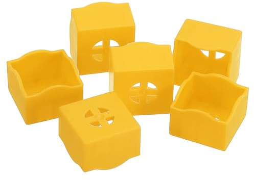PATIKIL Krithållare för pool, 7-pack biljardkrita förvaringshållare bärbar kö krithållare biljardbord, tillbehör för pool, krita, gul