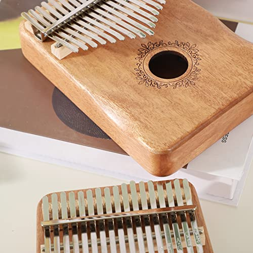 Kalimba, Finger Thumb Piano Thumb Piano För Vuxna 17-toners Tumpiano med Stark Penetrerande Kraft För Musikälskare och Nybörjare (Trä färg)