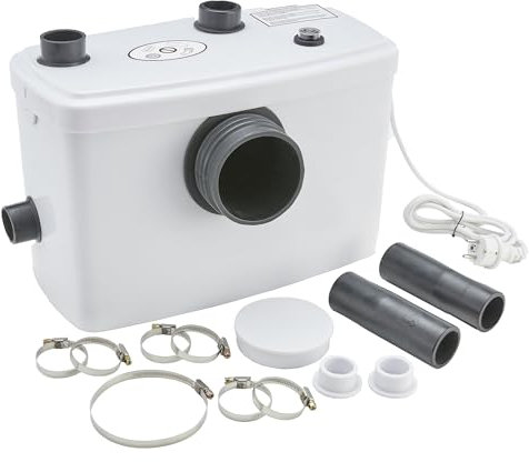 Arebos elevador 600 W | bomba aguas residuales | bomba aguas fecales | aguas residuales | para WC, ducha, lavabo | 100 l/min | blanco