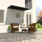 Markise, Klemmmarkise Einziehbar, Sonnenschutz für Fenster Terrasse Balkon, Balkonmarkise Fallarmmarkise Fenstermarkise,Anthrazit,200 x 150 cm