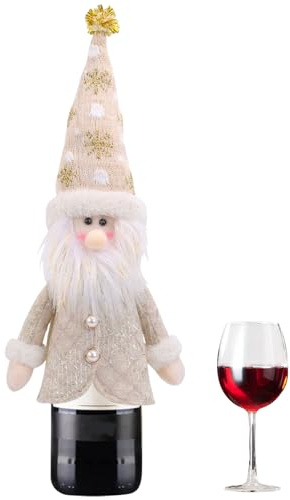 Générique Vinflasklock juldesign | Återanvändbart champagneflaskskydd, festskydd för fester och julmåltider, Äldre silver, Se référer au descriptif, Se beskrivningen