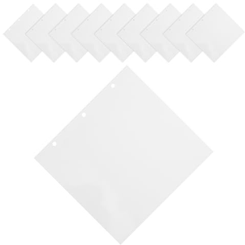 DOITOOL Pages Autocollantes Recharge pour Album Photo 6 Pouces, 10 Feuilles à 3 Trous, Grand Espace de Rangement pour Collection de Photos et Scrapbooking