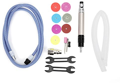 Pneumatisk polermaskin Mini höghastighetsslippenna Graveringsverktyg med justerbar hastighet för metall trä Gummi DIY Crafting Legering Stål 150 mm KP605