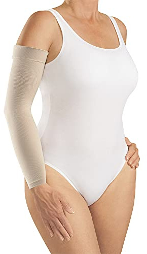 Mediven Harmony Armsleeve 20–30 mmHg Compression Arm Sleeve for Women & Men – Soft, Durable Support with Beaded Silicone Top Band for Secure Stay-Up Fit & Gentle Arm Circulation, Sand, III, Standard