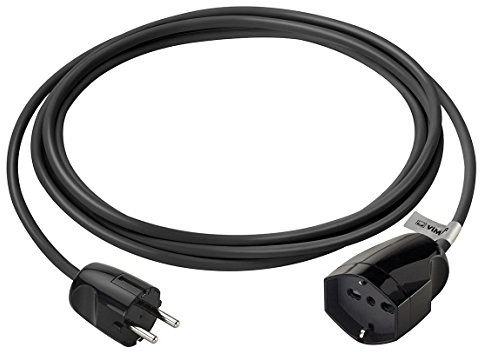 Vimar 0P32400 Prolunga Universale lineare 3 metri, 3G1 DE, potenza massima prelevabile 3680 W, sistema SICURY, nero