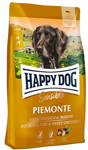 Happy Dog 60443 - Supreme Sensible Piemonte Ente Seefisch Maroni - Trockenfutter für ausgewachsene Hunde - 10 kg Inhalt