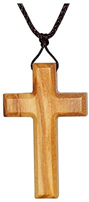 Xianli Wang Simple Collier en Bois D'olivier Pendentif Pour Hommes Femmes Bois Cadeau