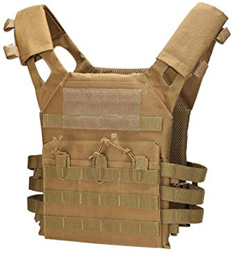 Matago Gilet Tactique Léger pour Homme - Gilet d'Entraînement de Combat en Plein Air, Réglable et Léger, Protection Durable (Kaki)
