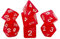 Dice4friends DIC17534 Würfelset Confetti: Ruby Red (7) Würfel