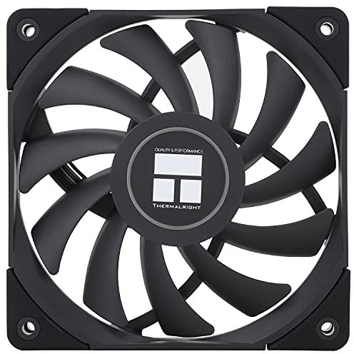 Thermalright C12015B - Ventilador para CPU (silencioso, 4 pines, PWM, PC, 15 mm, CPU de 120 mm), color negro