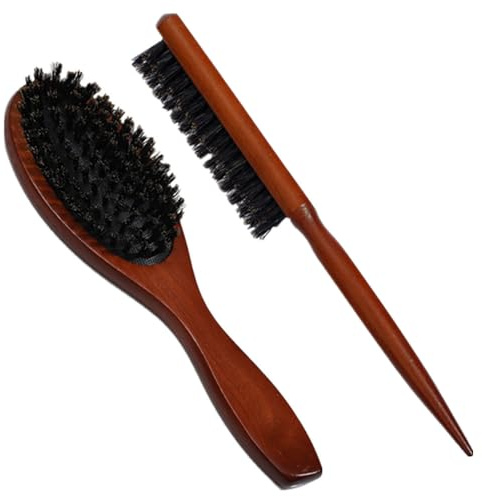 Cepillo de Cerdas de Jabalí Natural para el Cabello y Barba - Set de 2 Unidades