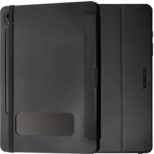 OtterBox React Folio Hülle für Samsung Galaxy Tab S9, stoßfeste, sturzsichere, ultradünne Schutzhülle, nach Militärstandard getestet, Schwarz