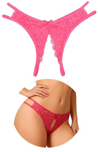 ohyeahlady Womens Lace French knickers Sexy Thong Plus Size Underwear L