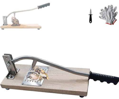ANGDI Máquina para Abrir ostras, Cuchillo portátil para Abrir ostras, Herramienta para Abrir ostras con Altura Ajustable, abridor de ostras de Acero Inoxidable, Herramienta para Abrir almejas para