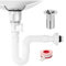 Sifón Lavabo Flexible + cinta de teflon Extensible De 230-800 mm Manguera De Drenaje Flexible, Desague Fregadero Antiolor - Apto Para Baño Y Cocina
