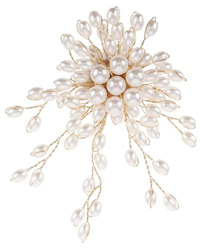 Holibanna Perlenbrosche Damen Elegant Vintage Schmucknadel Mit Kunstperlen Und Blumen-design Vielseitige Brosche Für Formelle Und Lässige Anlässe Einzigartiges Accessoire Für Frauen