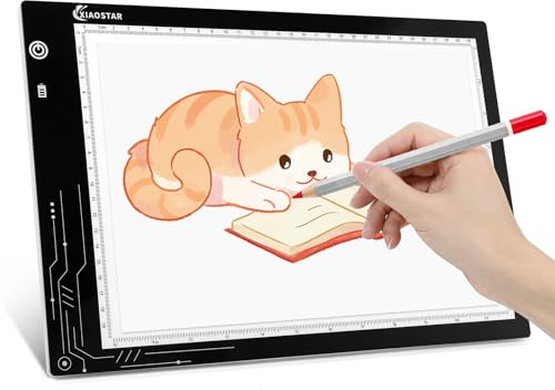 Boîte lumineuse rechargeable A4, planche de traçage avec luminosité réglable pour artistes, dessin d'animation, croquis, animation, visionnage de rayons X
