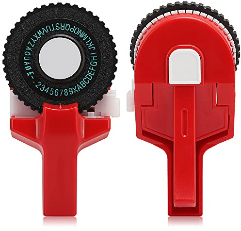 CFTGIW Manuell Bandtillverkare Deco Färgad ABS 3D Präglingstejp 9mm för Handboksvart Har livslängd. TAP TapeMeMbossing Tapelabel MakerLabel Making EmbneSer (Röd)
