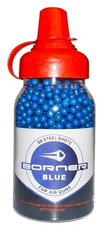Bolas de Acero BB’s Azules (1500 uds) | Bote de 1500 Bolas BB's de Acero (máximo Alcance y precisión) para Pistolas y carabinas de CO2 semiautomáticas