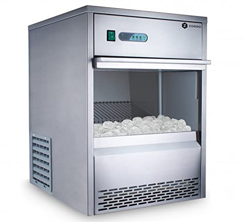ZORRO - Eiswürfelbereiter ZEB 25 ECO - Gastro 25kg/24h- Eiswürfelmaschine mit Edelstahlgehäuse