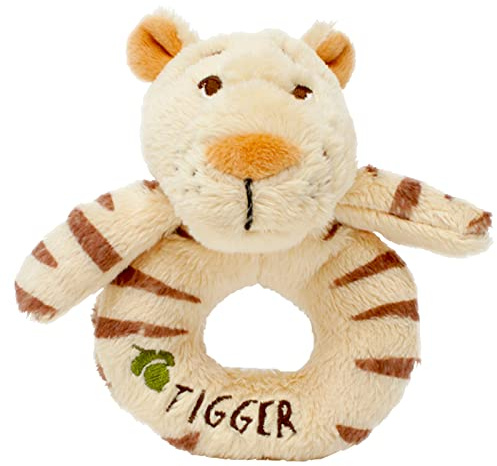 Rainbow Designs Winnie The Pooh Tigger Rattle - Official Disney Newborn Gift for Babies
