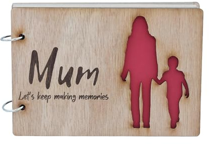 Album di ritagli per mamma e figlio, con scritta Mum, Let's keep making ricordi, perfetto per la festa della mamma, compleanno e Natale (way-bookmumb)