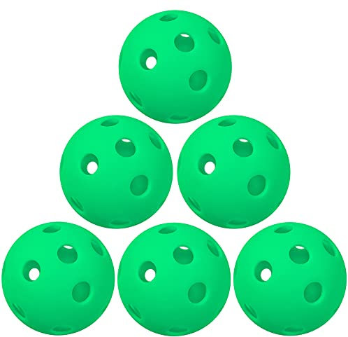 Lixada Pickleball Bälle, 6-12Stück Strapazierfähiger Ball Premium Sprungkraft für Outdoor und Indoor Court Viele Farben Sind Verfügbar Bounce Ball Franklin bälle